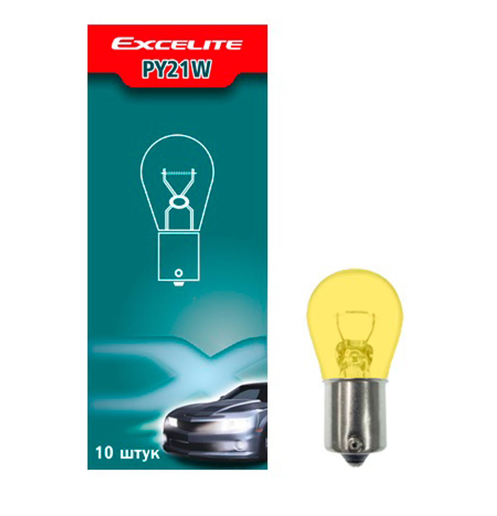 Лампа PY21W 21W 12V желтый BA15s Excelite поворот