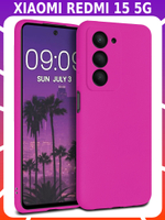Мягкий Soft Touch чехол из силикона для XIAOMI REDMI 15 5G с бархатной подкладкой