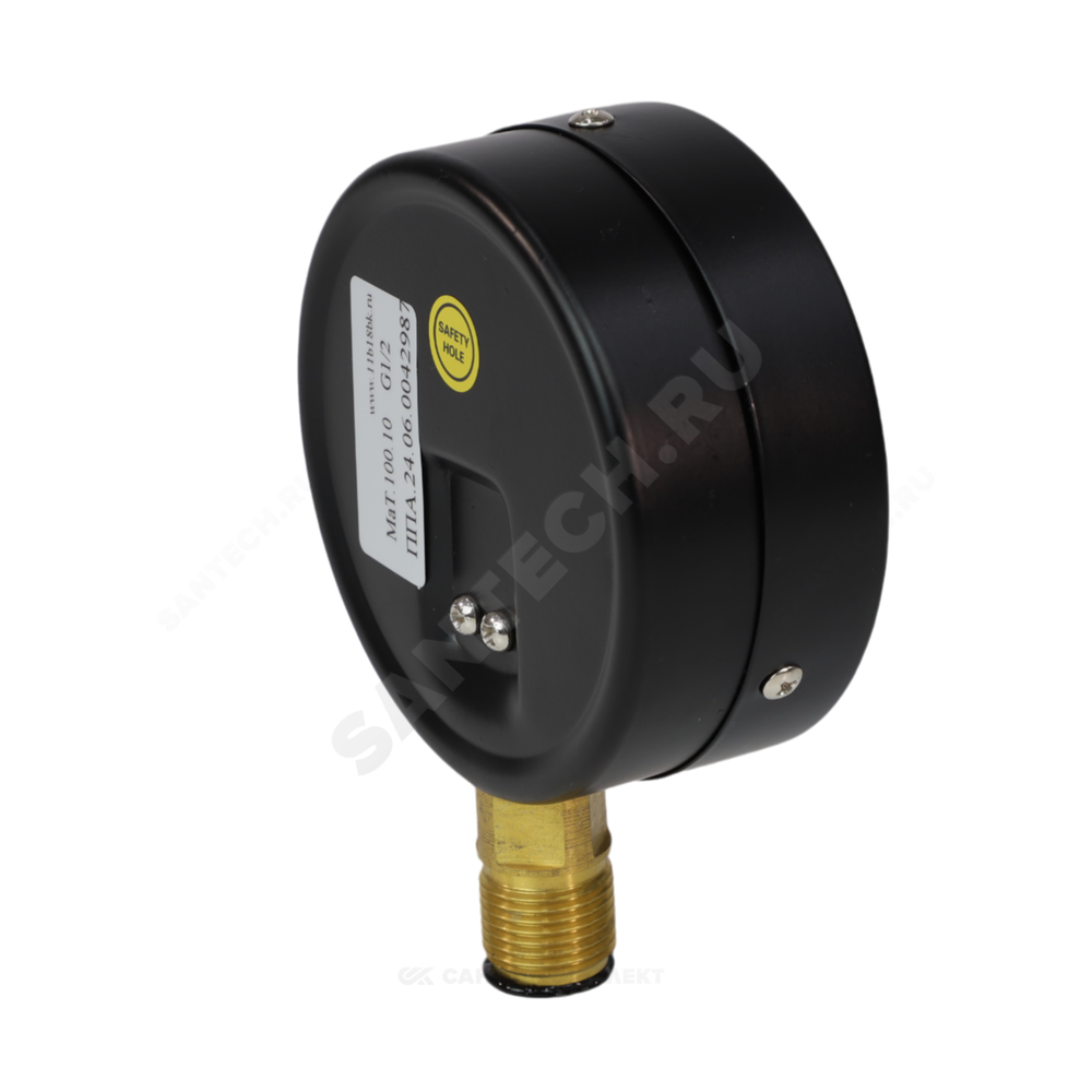Манометр МаТ-100 радиальный Дк100мм 0-1,0 МПа кл.1,5 G1/2" Пензапромарматура 053102100