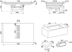 Электрическая варочная панель Smeg HOBD382MB2