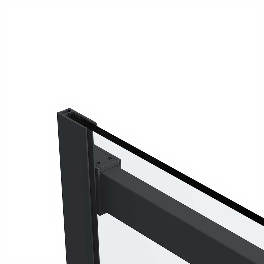 Душевой уголок Vincea Комо Софт (Como Soft) VSR-1CS8011CLB, 1100*800, черный, стекло прозрачное