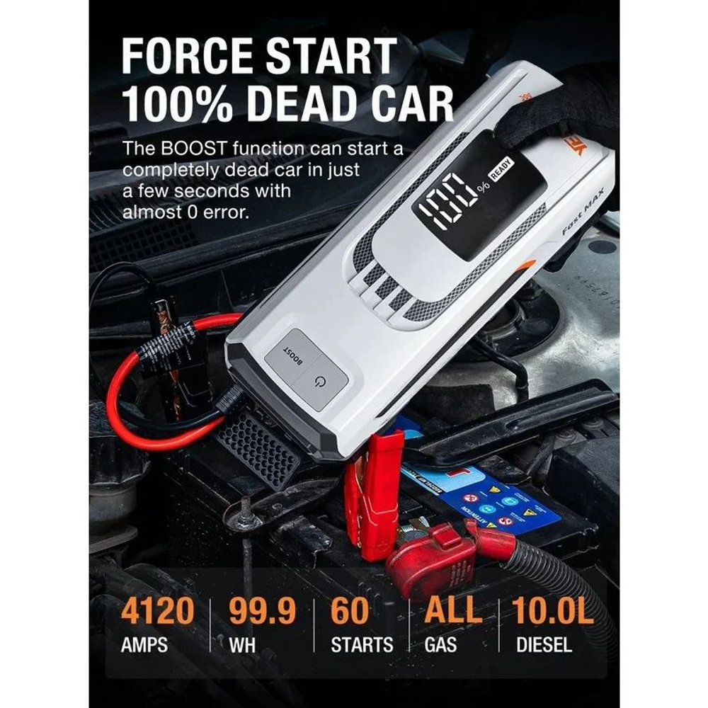 Устройство пусковое портативное бустер Yesper 27000mAh 99.9Wh 4120A Model: Fast max