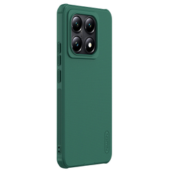 Усиленный чехол зеленого цвета (Dark Green) от Nillkin для Xiaomi 14T Pro, серия Super Frosted Shield Pro