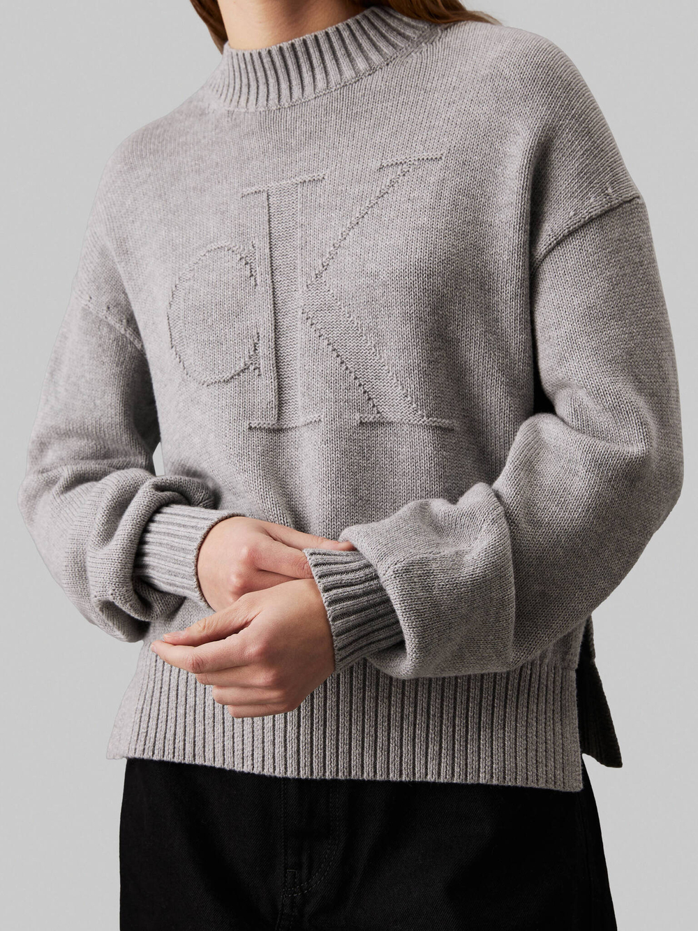 Свитер INTARSIA CALVIN KLEIN JEANS - серый(J20J224224)