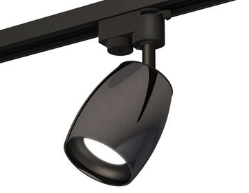 Комплект трекового однофазного светильника 1* MR16 GU5.3 XT1123001 DCH/SBK чёрный хром/чёрный песок (A2521, C1123, N7021) Ambrella