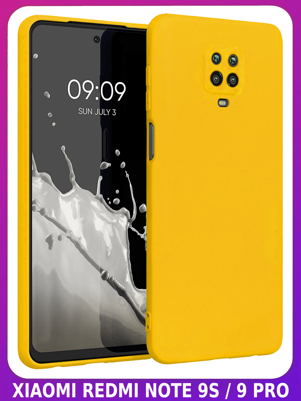 Мягкий Soft Touch чехол из силикона для XIAOMI REDMI NOTE 9 PRO / 9S / POCO M2 PRO с бархатной подкладкой
