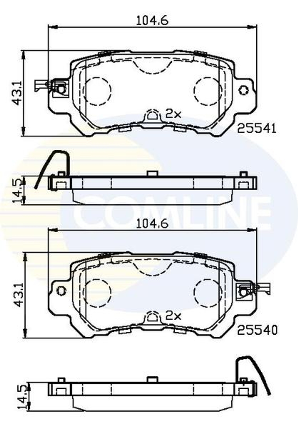 COMLINE - CBP32241-CML - Brake Pad Set, disc brake