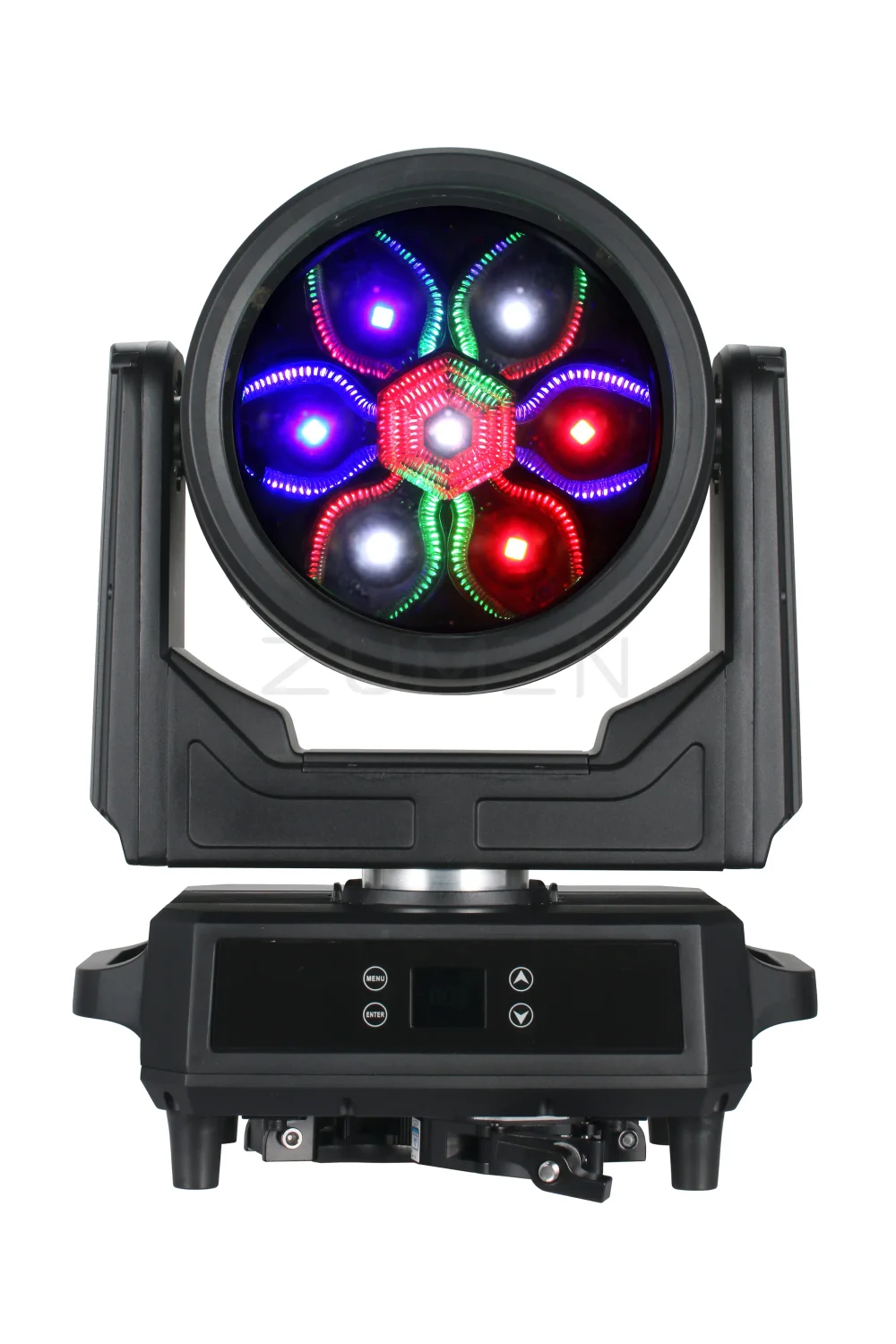 Wash B-EYE MW760-IP — вращающаяся голова 7×60 Вт с RGB-подсветкой и зумом 4°–60° IP65