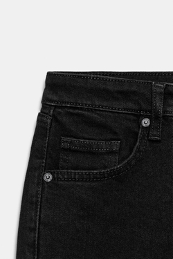 ZARA ДЖИНСЫ TRF CROPPED FLARE С ВЫСОКОЙ ПОСАДКОЙ, ЧЕРНЫЙ