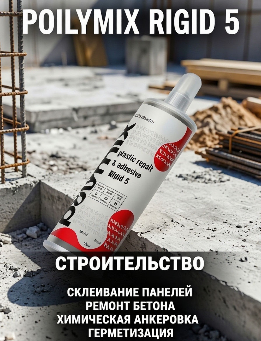 Клей для пластиковых деталей Polymix Rigid 5