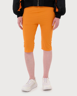 MM6 MAISON MARGIELA ШОРТЫ ОРАНЖЕВЫЕ ОБЛЕГАЮЩИЕ ПО КОЛЕНО