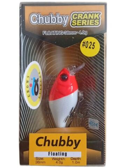 Воблер GROWS CULTURE CHUBBY 38F #025 4.0g - Голавль, Форель, Окунь, Язь.