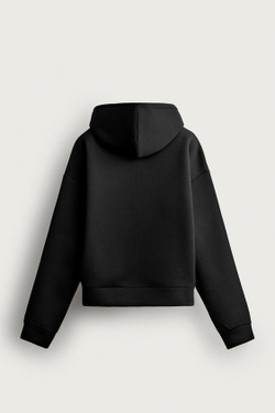 ZARA ХУДИ ИЗ ВЫСОКОТЕХНОЛОГИЧНОЙ ТКАНИ С МОЛНИЕЙ, ЧЕРНЫЙ