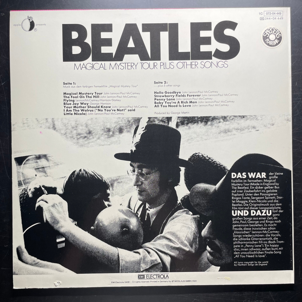 The Beatles ‎– Magical Mystery Tour Plus Other Songs (Германия 1976г.)