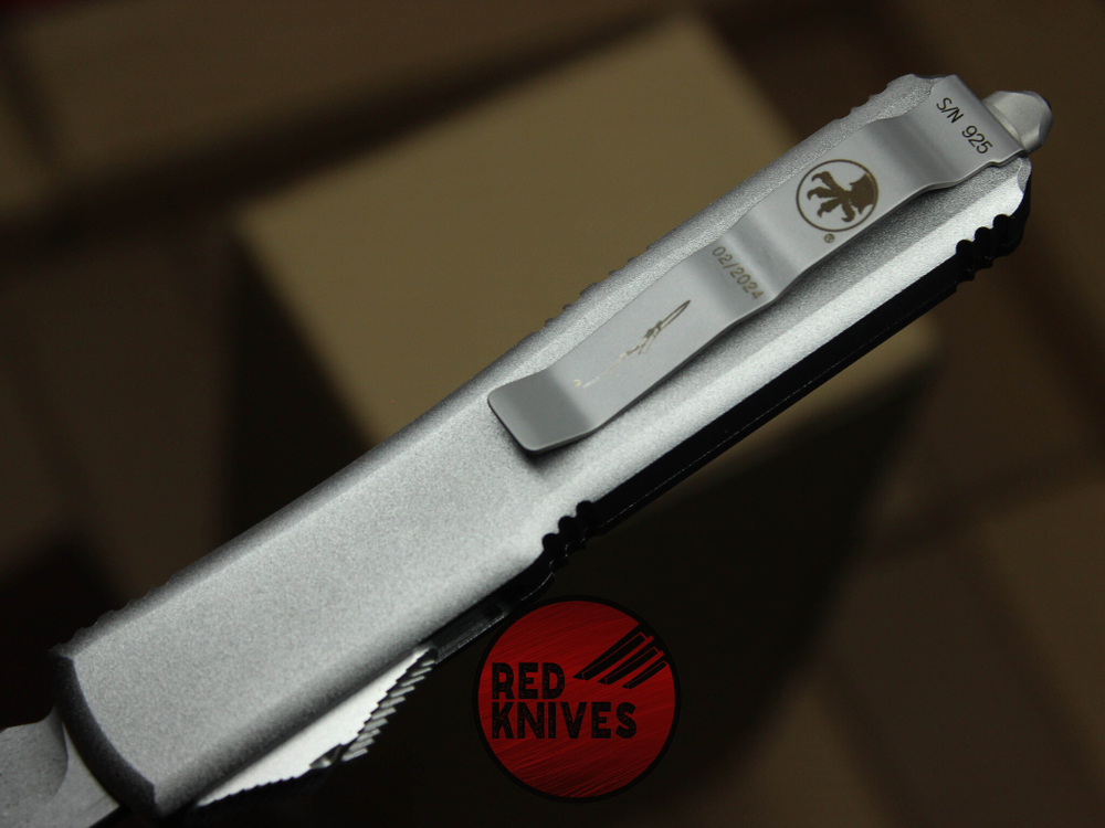 Нож Microtech Ultratech Standard S/E A+++ - серая рукоять, клинок апокалиптик