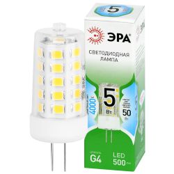 Лампа светодиодная ЭРА GREEN LINE LED G4-JC-5W-840-12V GL 5Вт капсула 12В яркий белый свет G4 | Лампы cветодиодные Капсульные (G4, G9)