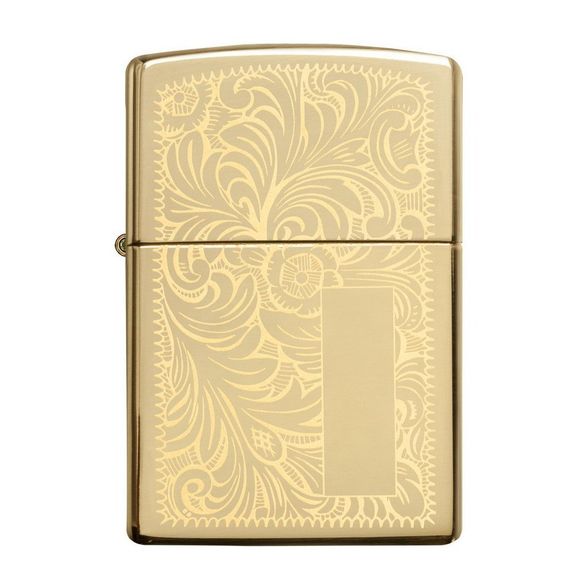 Цена наЗажигалка ZIPPO Venetian® с покрытием High Polish Brass, латунь/сталь, золотистая, 36x12x56 мм