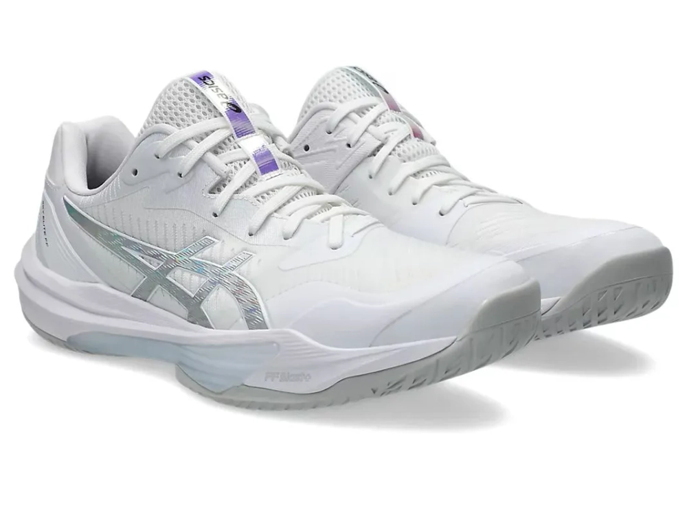 Женские кроссовки для бадминтона/сквоша Asics Sky Elite FF 3 - white/pure silver