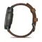 Garmin Venu 4 45 мм сланцевые смарт-часы с черным силиконовым ремешком и дополнительным коричневым кожаным ремешком