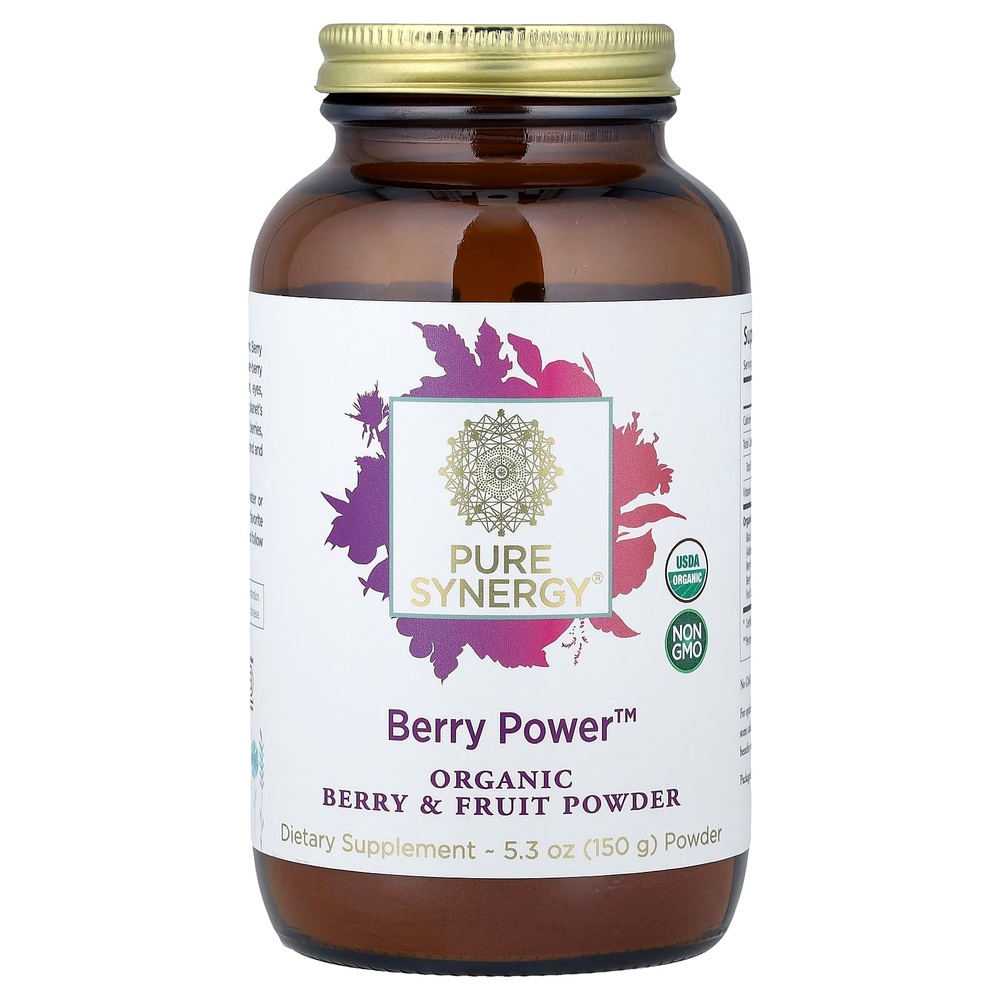 Pure Synergy, Berry Power ™, порошок из органических ягод и фруктов, 150 г (5,3 унции)