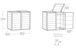 Шкаф для мусорных баков Keter Hide Away Bin