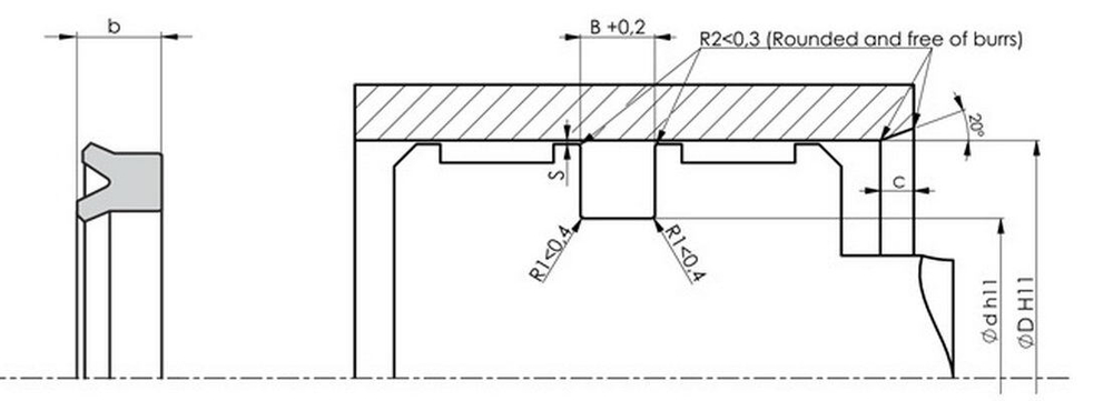 A102-016/1 NBR Уплотнение поршня 16-6-11