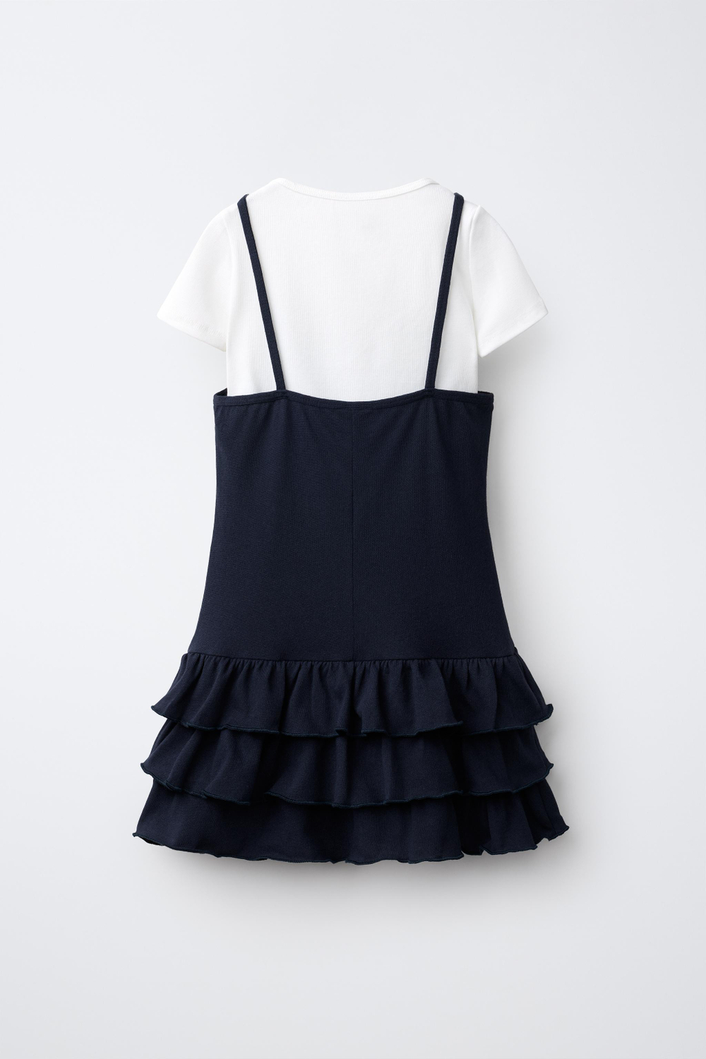 ZARA ПЛАТЬЕ НА БРЕТЕЛЯХ, МОРСКОЙ СИНИЙ