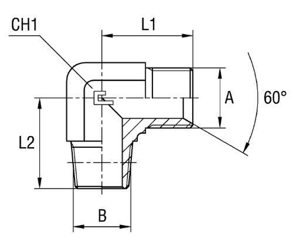 Штуцер FC90 BSP 3/4 - BSPT 3/4