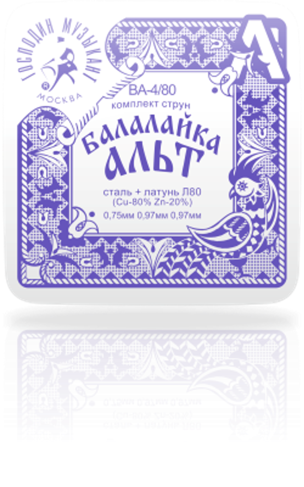 Струны для балалайки Альт "Господин музыкант" BA-4/80