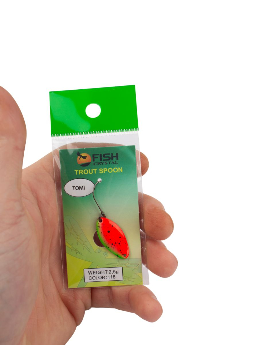 Блесна Fish Crystal TOMI 24 мм 2.5 г на форель цвет 118