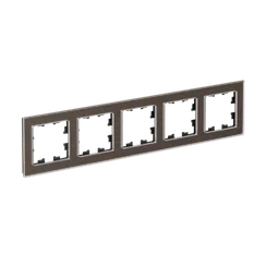 Рамка стеклянная на 5 постов Systeme Electric AtlasDesign Nature Мокко ATN320605