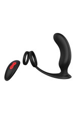 Черный массажер простаты Remote P-Pleaser - 15 см. (Цвет: черный)