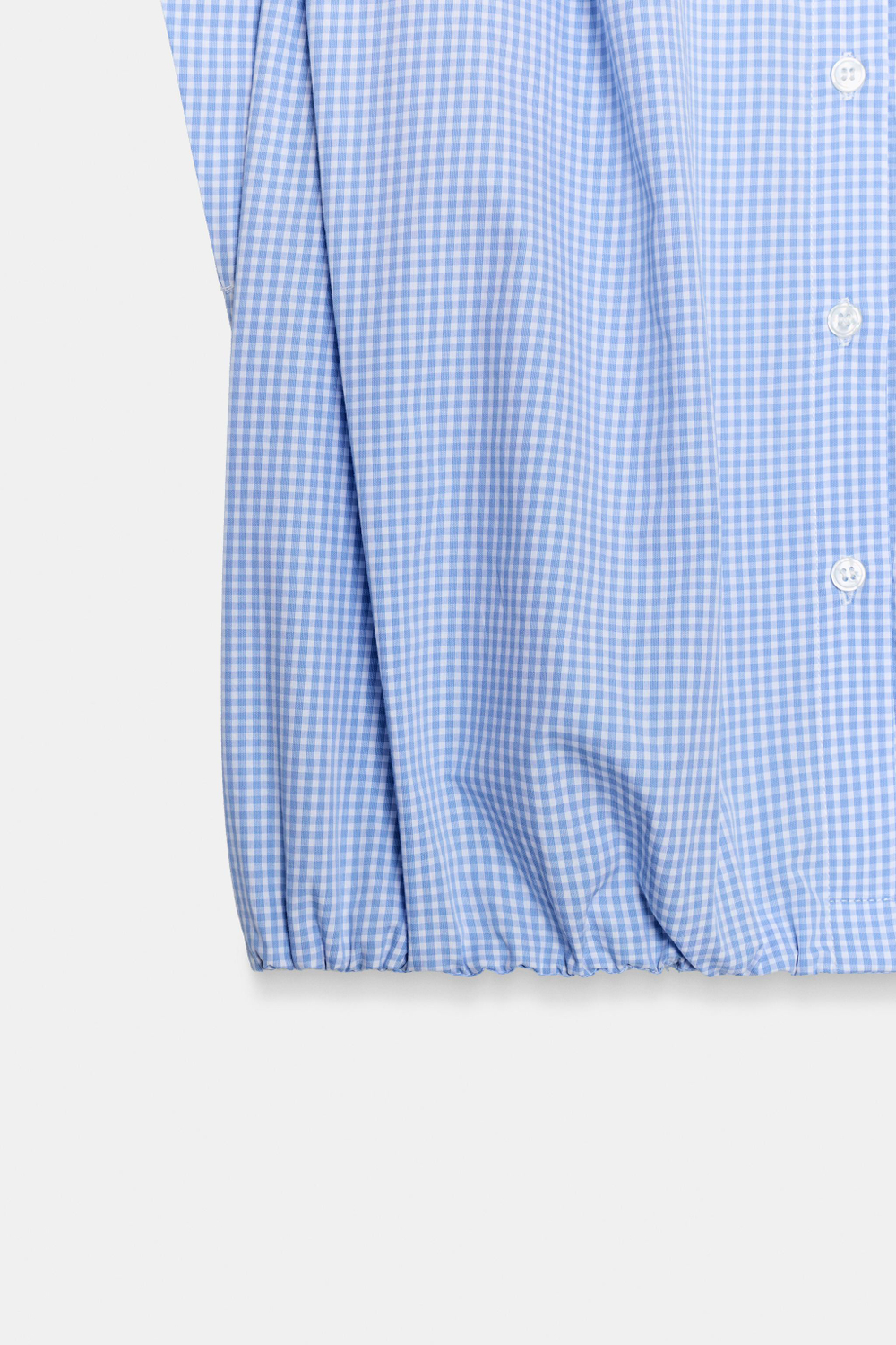 УКОРОЧЕННАЯ РУБАШКА В КЛЕТКУ ВИШИ — ZARA