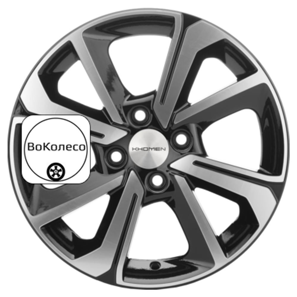 6x15/4x100 ET50 D60,1 KHW1501 (Vesta) Black-FP Khomen Wheels