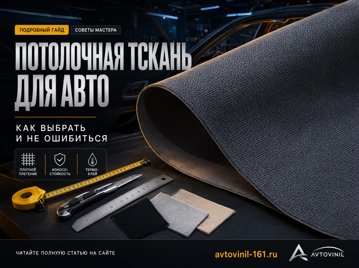 Потолочная ткань для авто: как выбрать материал и не ошибиться