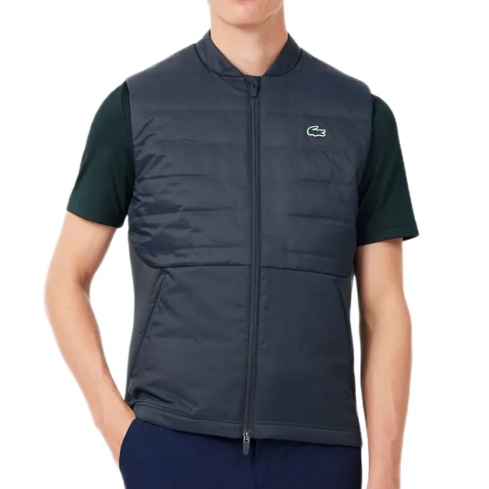 Мужская теннисная жилетка Lacoste Sport Quilted - dark grey