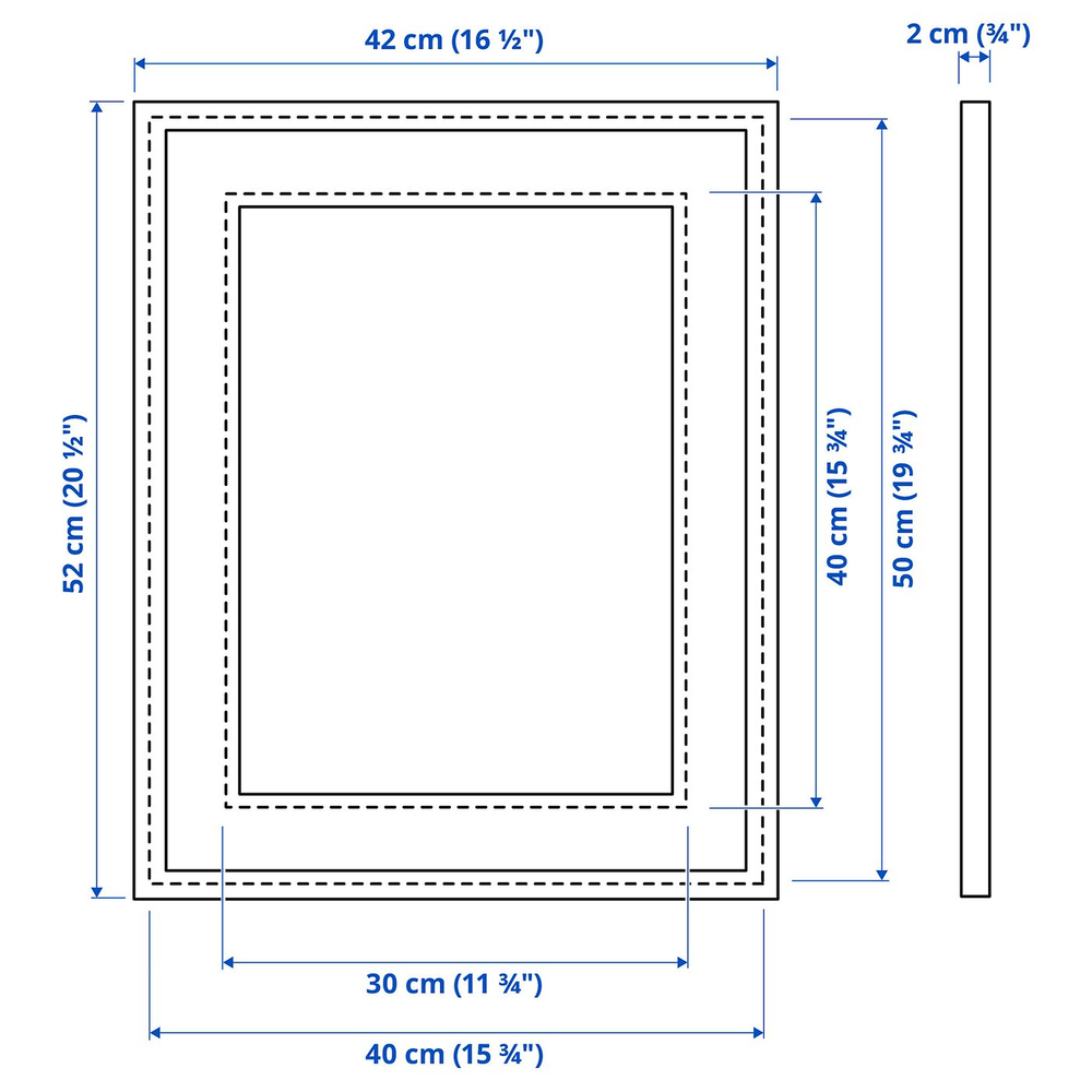 IKEA KNOPPÄNG  (ИКЕА КНОППЭНГ)  -  Рамка - чёрная 40х50 см