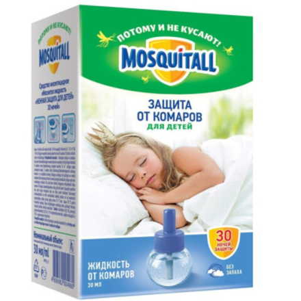 MOSQUITALL - Жидкость 30 ночей "Нежная защита для детей" от комаров 30м, блок 12шт.