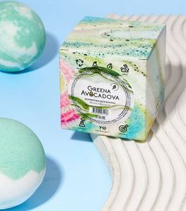 Бомбочка для ванны Greena Avocadova "Ваниль и фисташка", 180 г