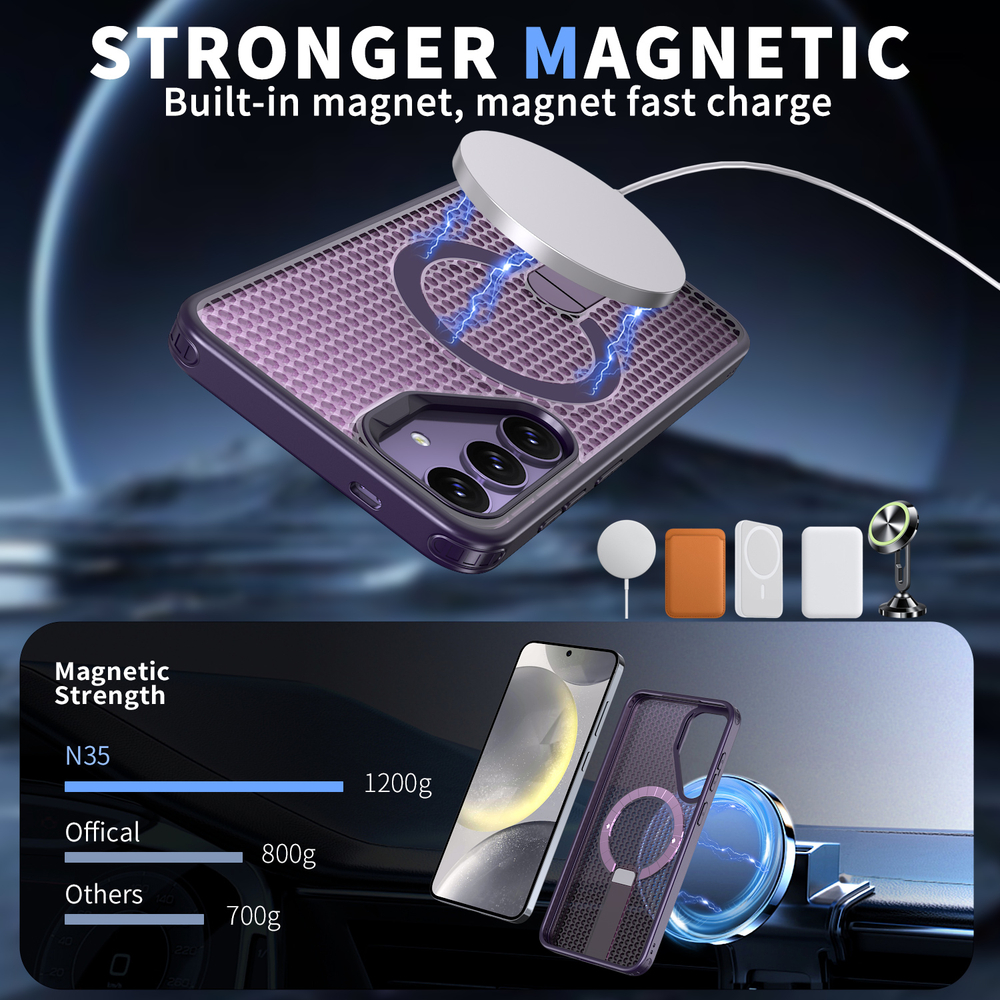 Прозрачный чехол Mesh Pro Magnetic Case для Samsung Galaxy S23 FE