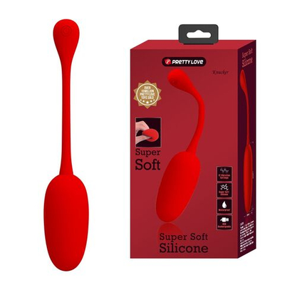 Красное перезаряжаемое виброяйцо Knucker (Цвет: красный)