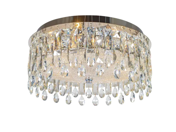 Люстра потолочная NewRgy 6026R/6A CHROME+CLEAR, 6×40 Вт, хромированная и прозрачная