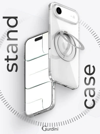 Чехол накладка iPhone 17 Air 6.5" Gurdini Stand Case 360° Transparent Clear