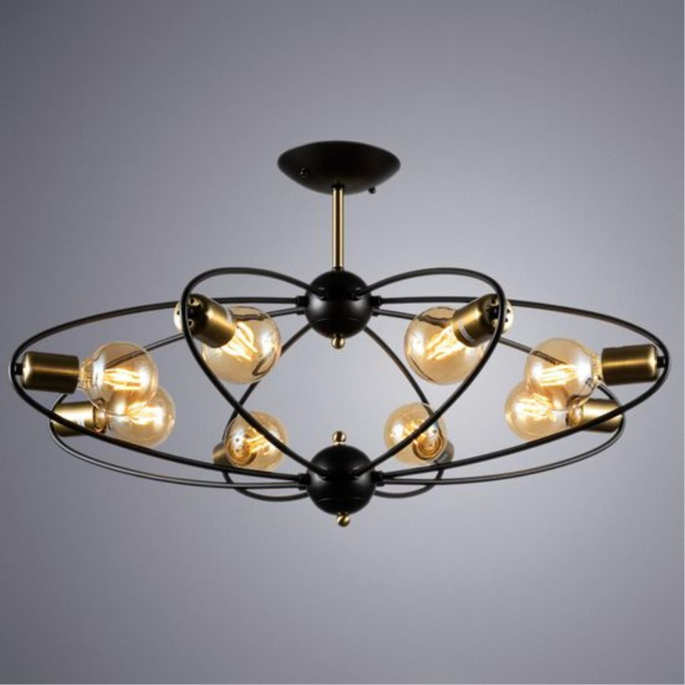 Потолочная люстра Arte Lamp GLASGOW A1963PL-8BK