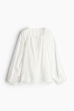 Блузка с вышивкой — круглый вырез - H&M