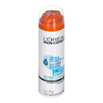 L'Oral Men Expert Гель для бритья Hydra Sensitive для чувствительной кожи с экстрактом алоэ вера 200 мл (Франция)