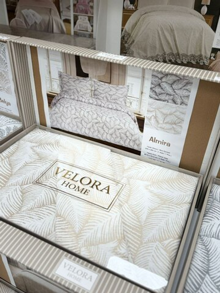 Velora Home Покрывало 1шт. 240х260 + наволочки 2 шт. 50х70 Almira Беж 100% Хлопок Bej