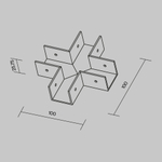 Коннектор X-образный для профиля Maytoni Elasity IP O-TR001-CC-W