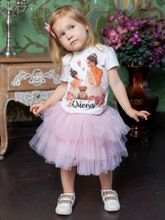 Футболка с принтом "Королевы" шатенки (Family look)