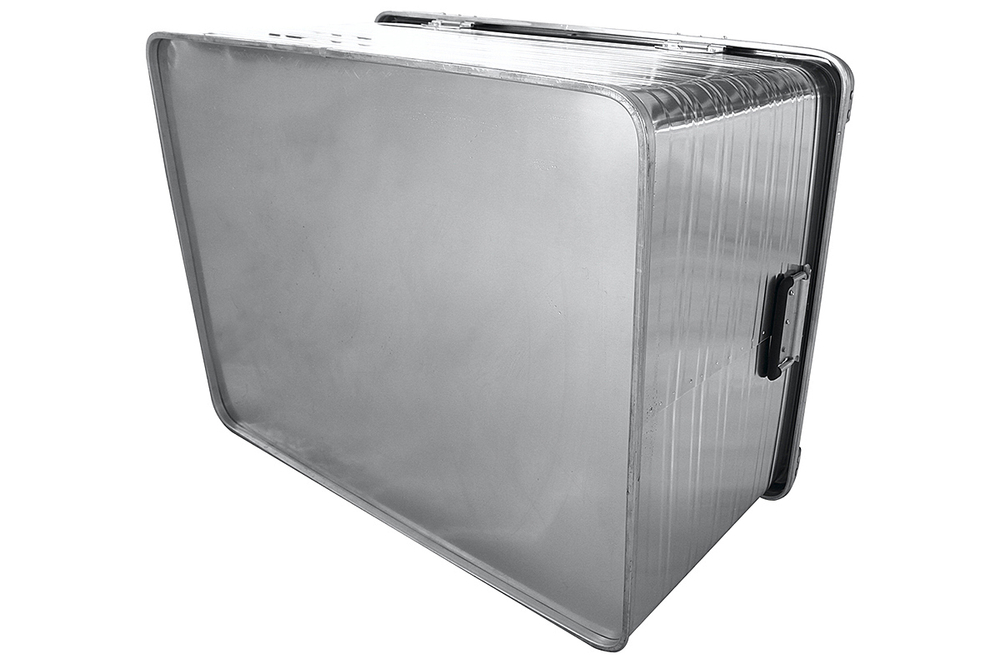 Ящик алюминиевый усиленный с замком 782х585х412 мм (ДхШхВ)